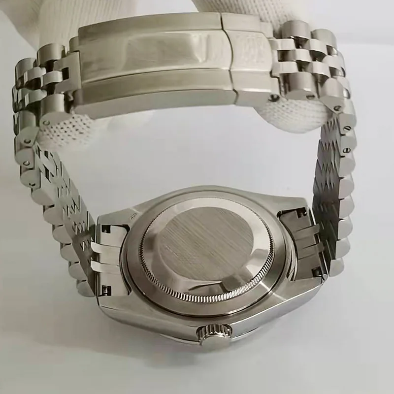 Substitute log style 40MM dog tooth ring 316 fine steel mechanical watch case three strains five beads with universal set