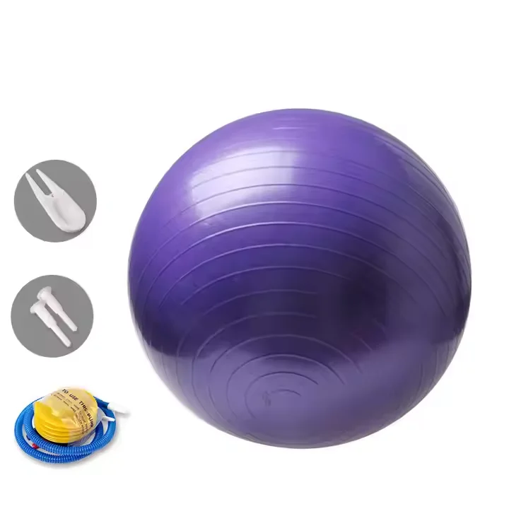 Professional PVC Balance Ball for Gym Yoga Exercise Custom Logo Anti-Burst Feature for Back Muscle Relaxation Fitness Style
