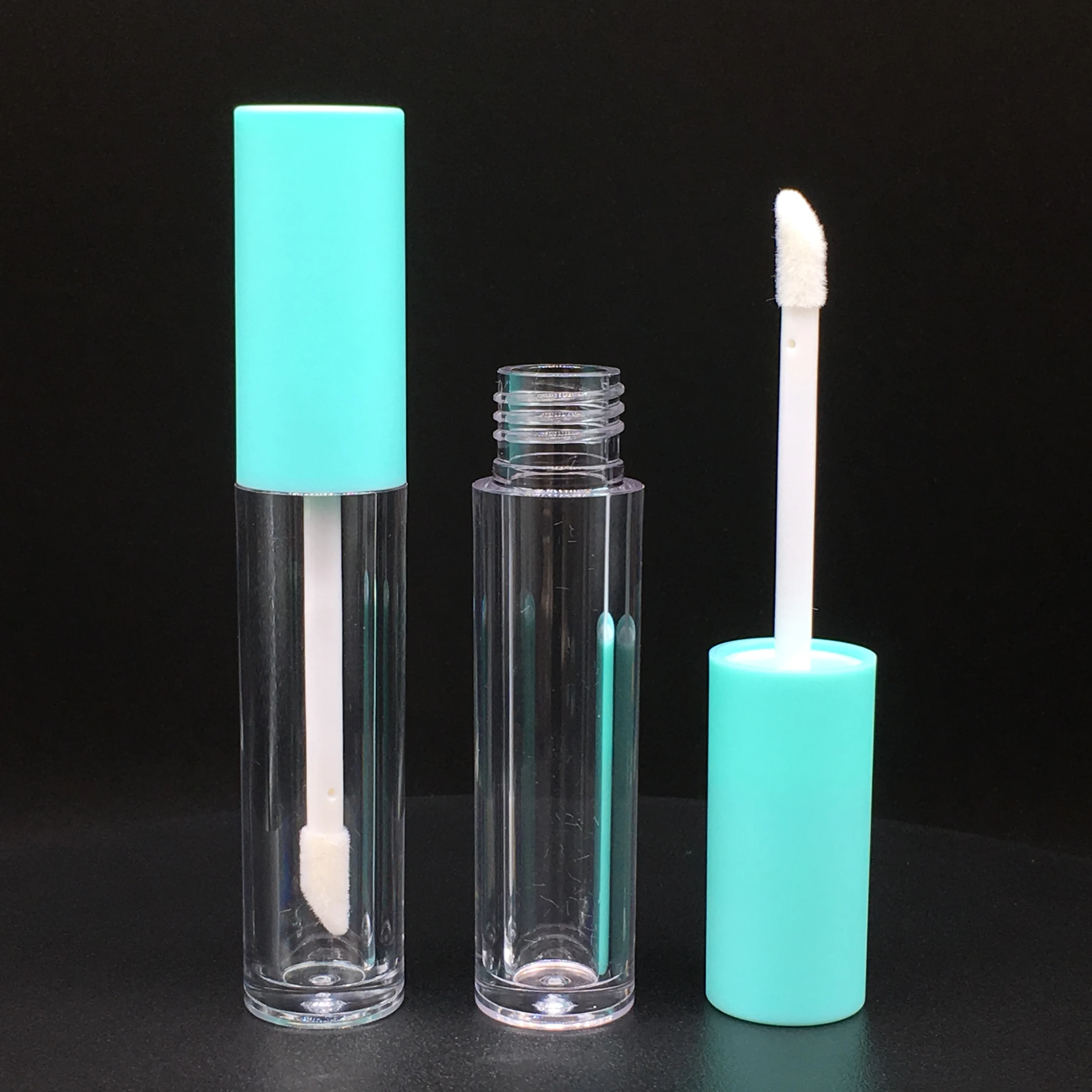 Round Empty Teal Lime Green Lip Gloss Tubes Green