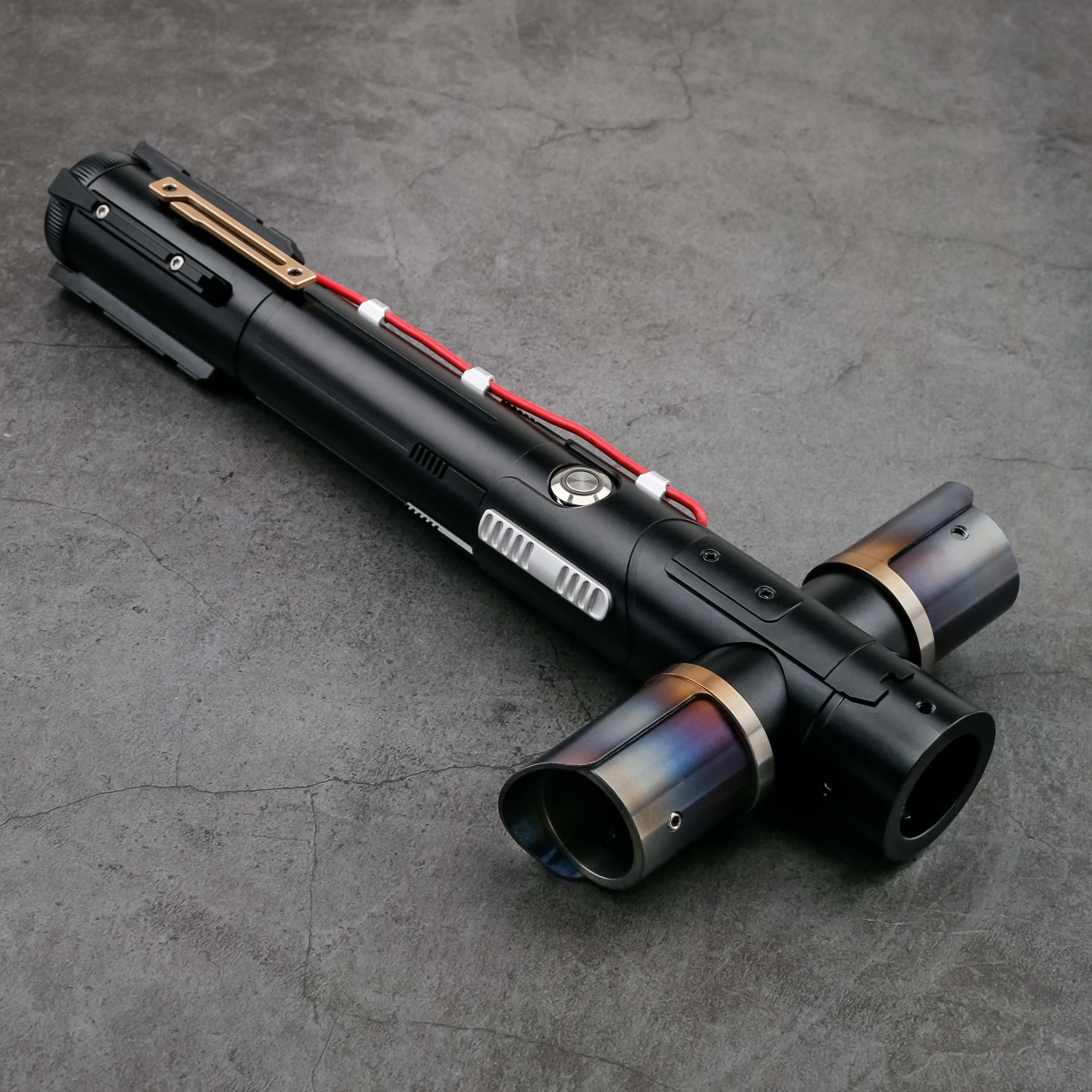 TXQSaber Kylo Ren SE Neopixel lightsaber Blaster Flash on clash High Quality Dueling Light Saber metal hilt sword toys cosplay