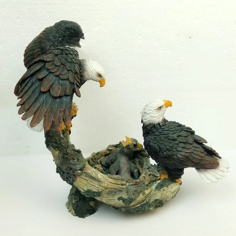 Wholesale Custom Resin America Concrete Large Eagle Statues Bird Decor Ornament Garden Animal Figurines for Sale