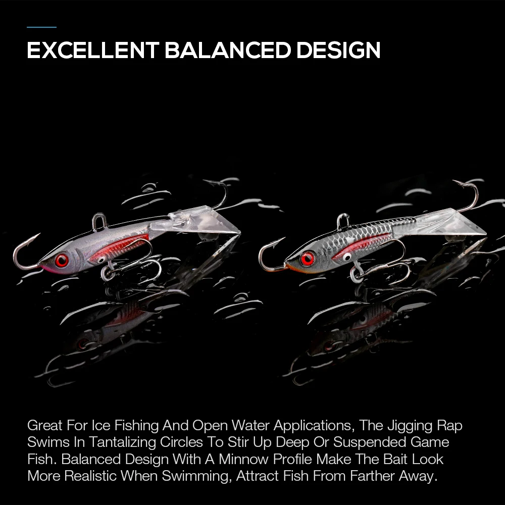 Factory manufacturer 60mm10g luminous bass sinking hard artificial bait winter balancer lead jig lure metal jig ice fishing