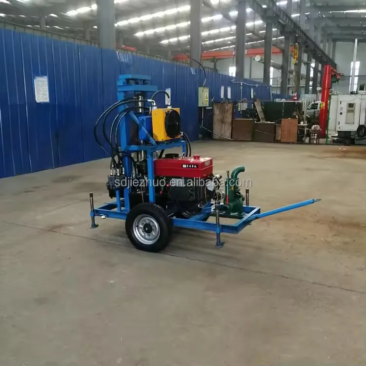 100m 150m Depth Diesel Hydraulic Rotary Boring Water Well Drilling Rig Machine For Sale