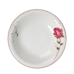 Wholesale decals and pad printing custom patterns ceramic dishes & plates porcelain soup plates 9 soup plate