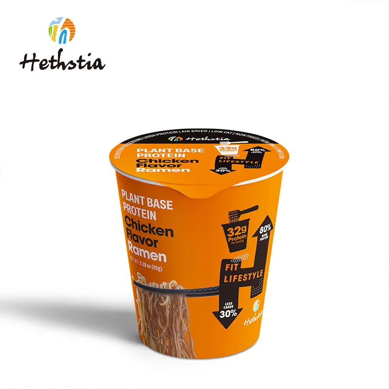 Chicken Flavor Cup Noodles Delicious Low Carb Ramen Instant Meals Keto Friendly Healthy High Protein Noodles