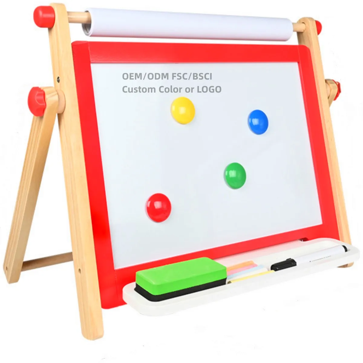 writing board Fold Solid Wood Children Double Sided Adjustable billboard Drawing Board  wooden easel