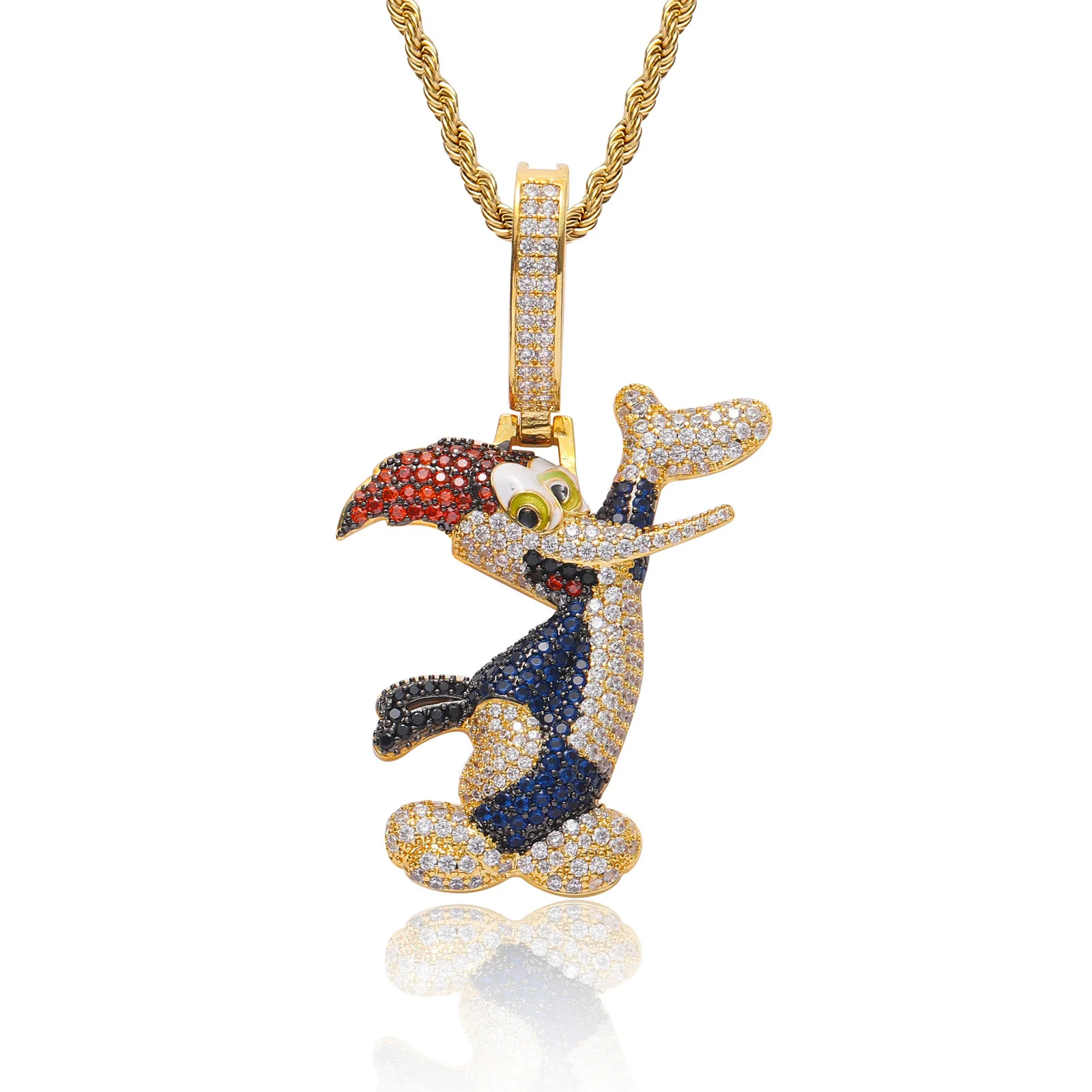 Cheap Price Fashion Pendant Necklace Hip Hop Ice Crystal Necklace Men Anime Oxide Stone Pendant