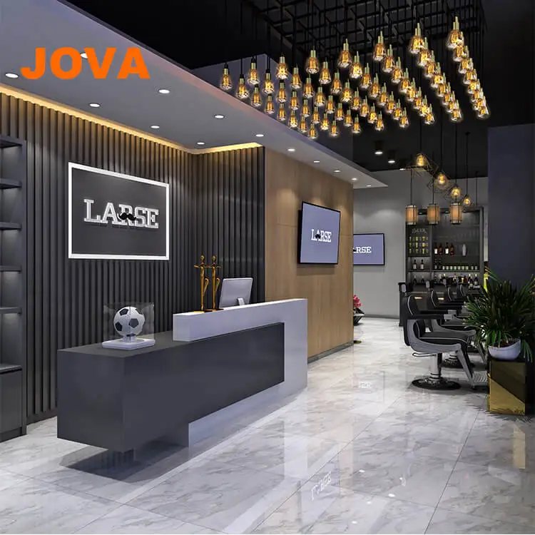 Индивидуальная мебель для парикмахерской высокая стенка салона красоты