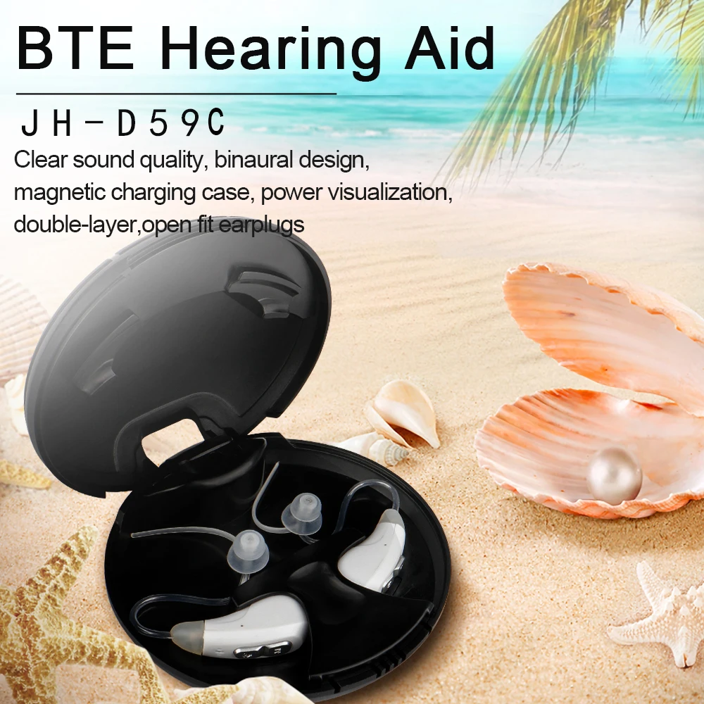 JINGHAO D59 Inexpensive Digital BTE Ric Rechargeable Hearing Aids From China Wholesale