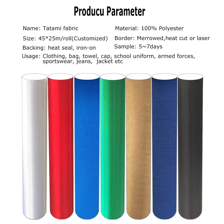 Customized Black Color Microfiber 3D Tatami Construction Fabric For Flocking Patches And Badges Fabric
