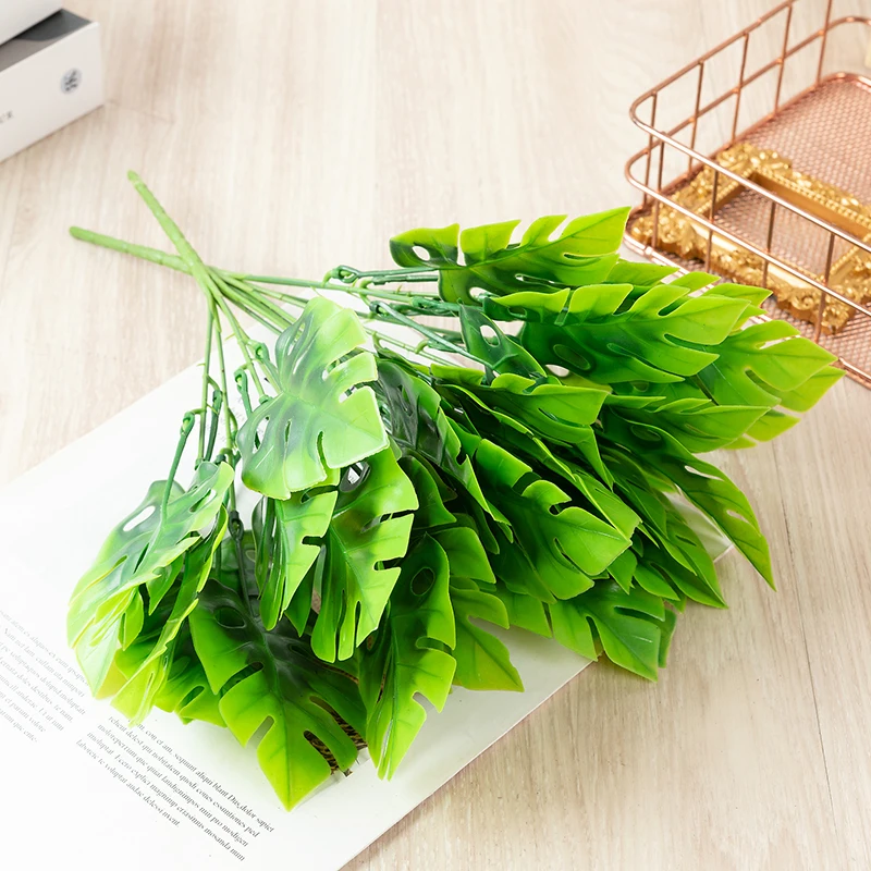 Artificial Wall Hanging Decorative Artificial Leaves Wall Mini Flowers Plants Branches Green Leaves