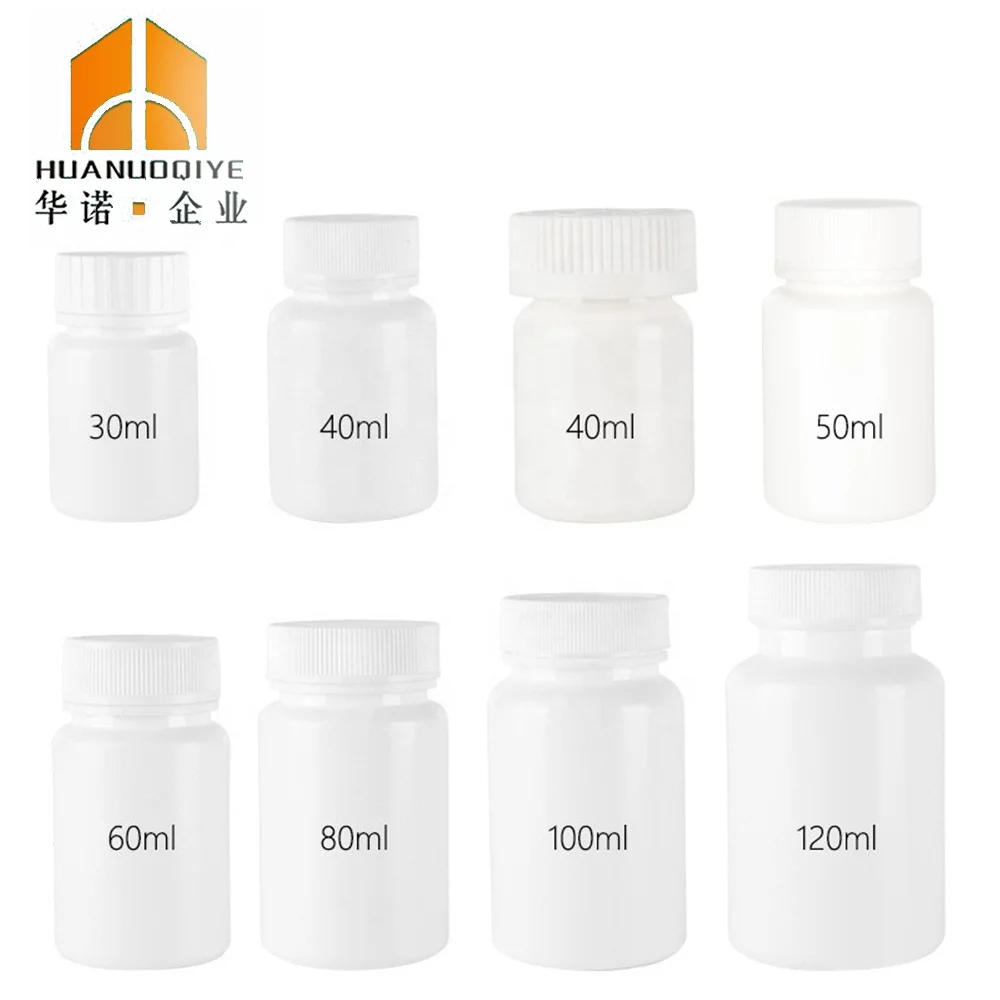 30ml-300ml Vial Independent White Capsule 100ml Tablet/Pill Packing Plastic Bottle with CRC Caps in Stock