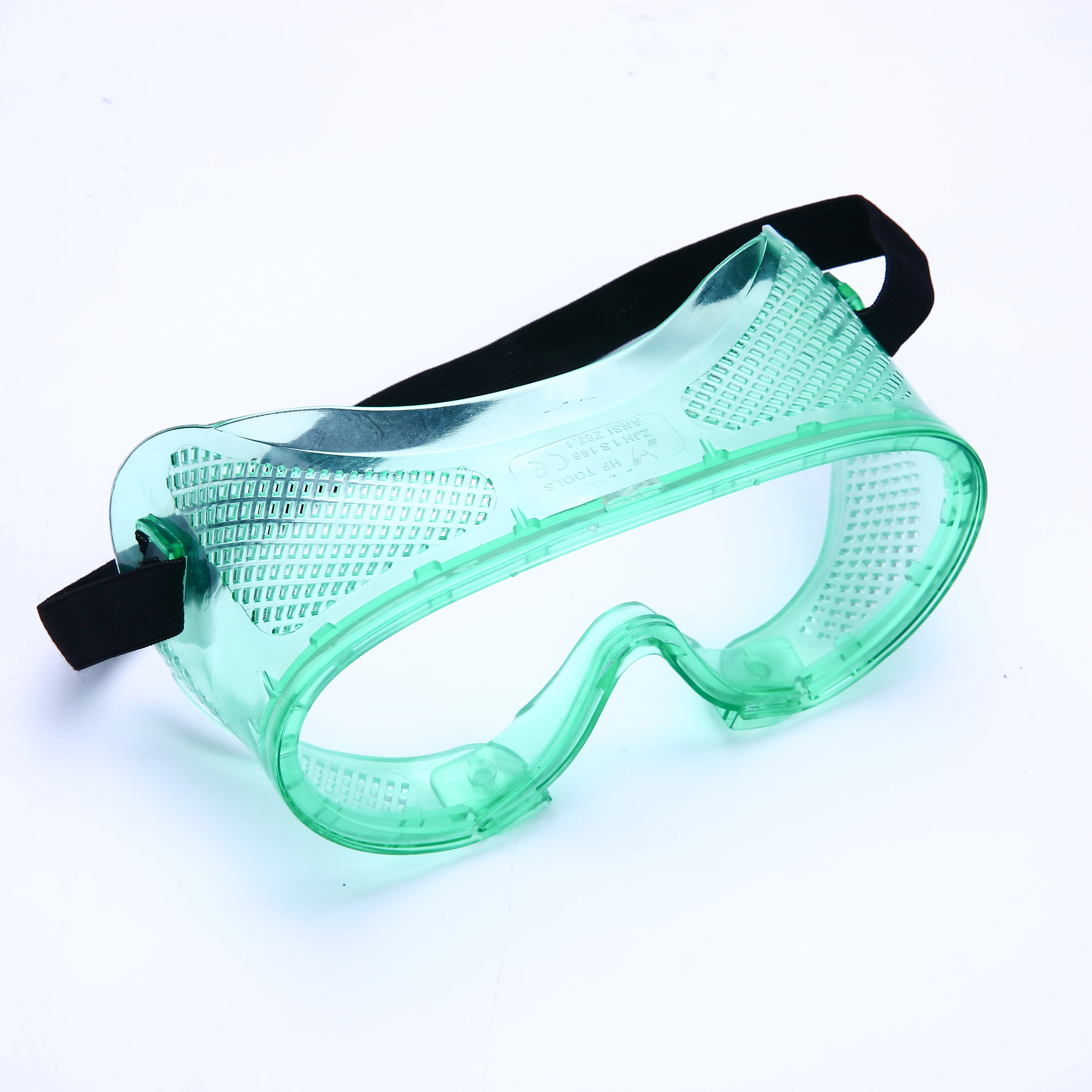 High quality green color waterproof safety glasses for