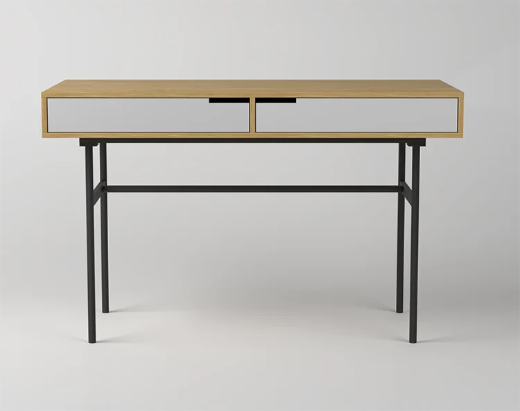 Ergonomic Modern Factory Supply Cheap Price Corner Corner Desk Wood Metal Legs Computer Table with Drawer