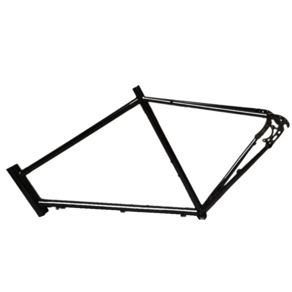 The latest carbon black 700c 4130 Alloy CRMO Steel frame with fork for assembling road bikes  or city bikes