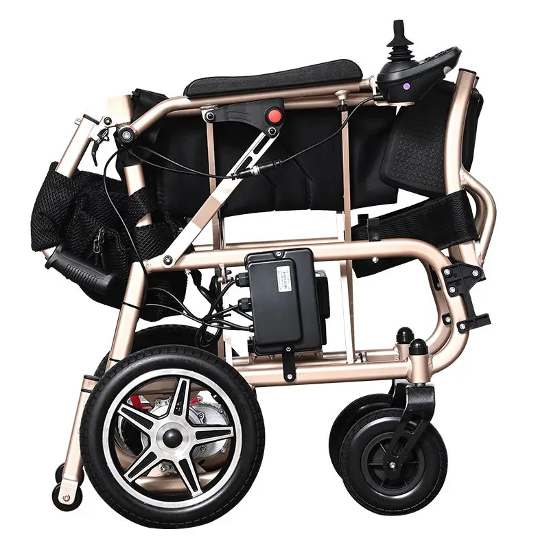 Medical Recommended Rehabilitation Electric Wheelchair Backrest Automatic Brake Mobile Scooter Folding Electric Wheelchair
