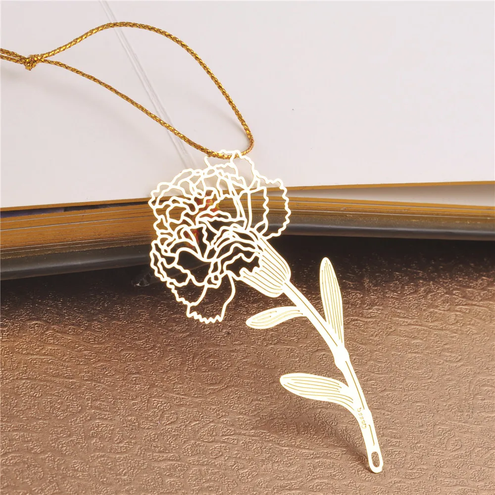 Custom High quality Butterfly Dragonfly Ginkgo gold metal bookmarks for books