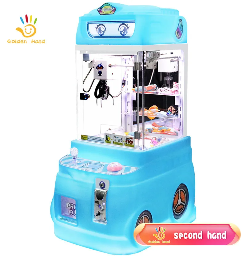 Golden Hand Mini Electronic Simulator Plush Toys Fire Fighting Truck Crane Claw Game Machine