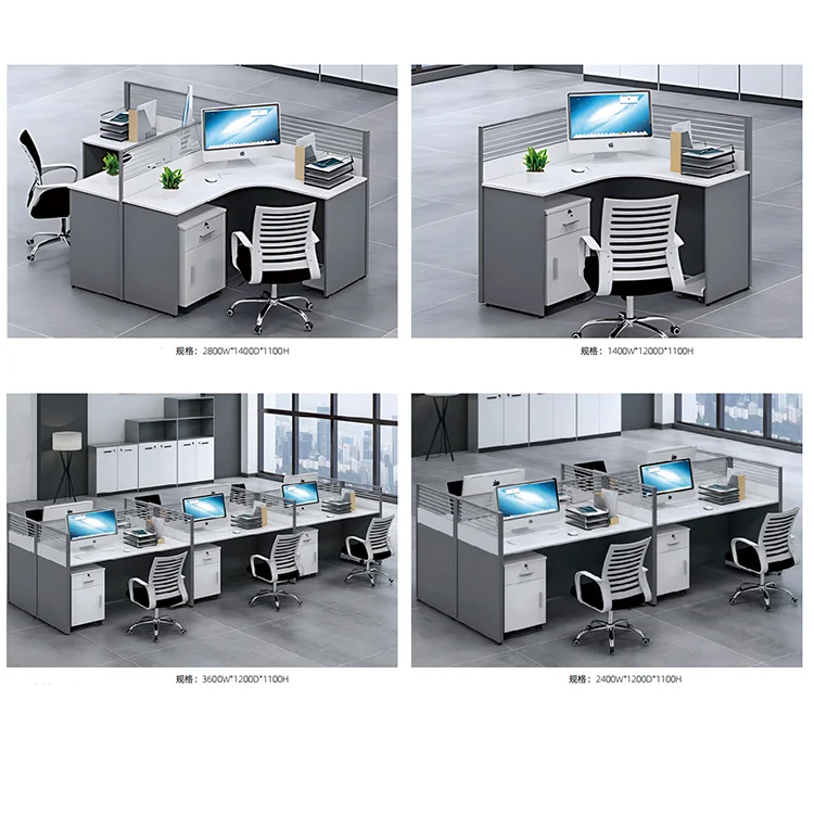 Low-priced wholesale aluminum partition office desk cubicle call center workstation for 1 2 4 6 8 people.