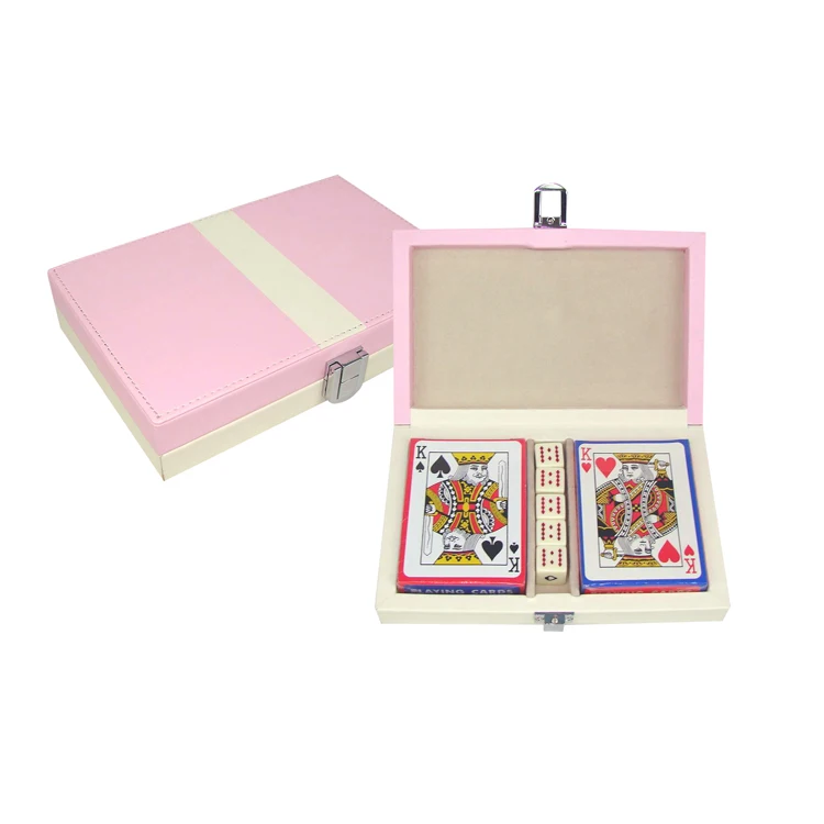 Customize playing card set two decks poker playing card box