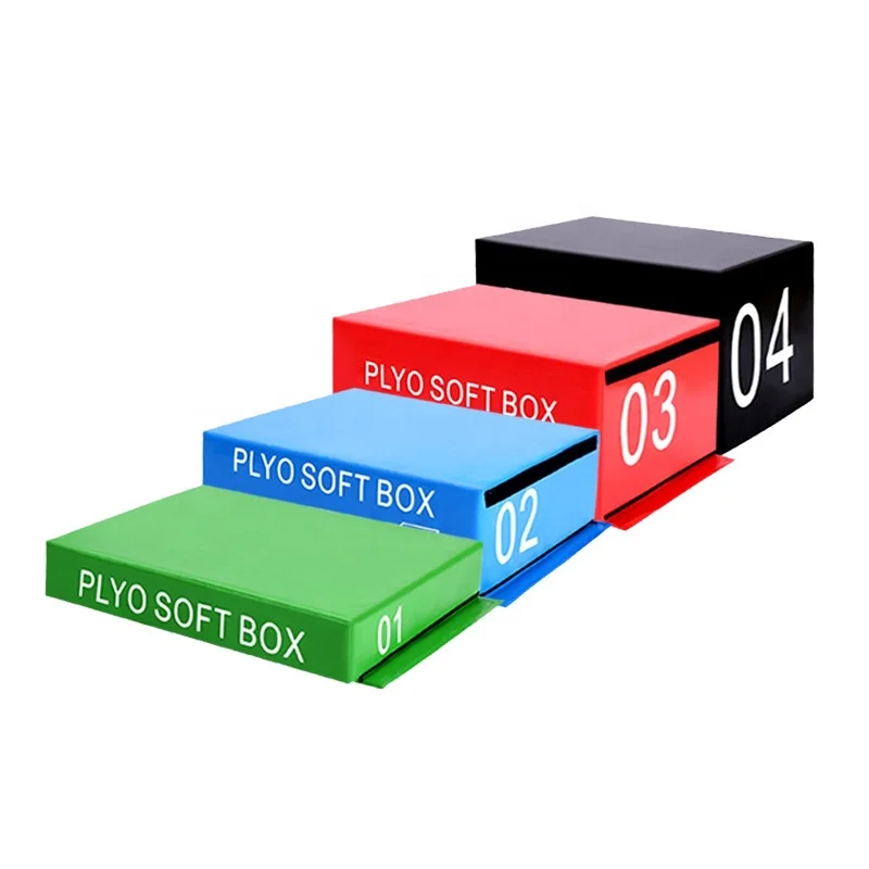 4-in-1 Fitness Plyometric Plyo Box PVC EPE Soft Jump Box Category Plyo Boxes