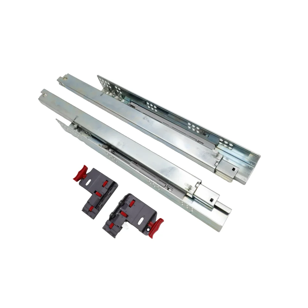 Factory Sale Hot Seller Oem Stainless /Cold-Rolled Steel Full Extension Soft Close 3D Adjustable Locking Device For Drawer Slide