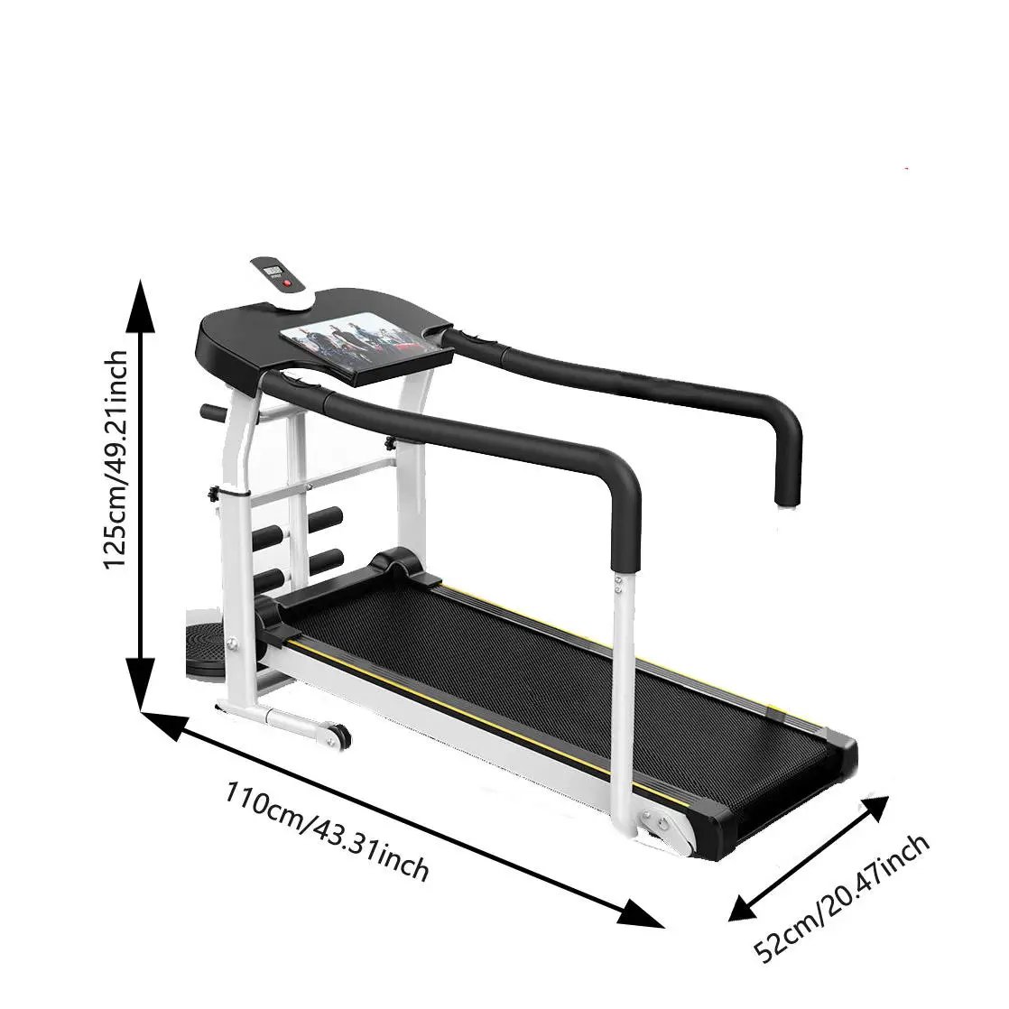 2024 New design Multi function plug free walking machine With LED Screen Running Treadmill