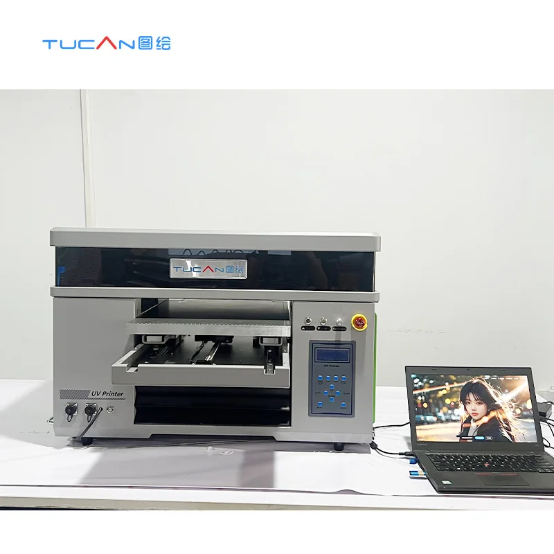 40cm*60cm all in one UV DTF printer desktop roll to roll cylinder printing inkjet printer UV DTF film sticker flatbed printer