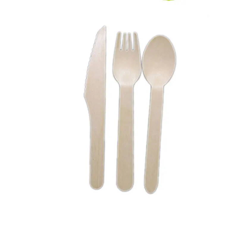 Natural biodegradable bulk birch wood spoon/forks/knives disposable wooden cutlery