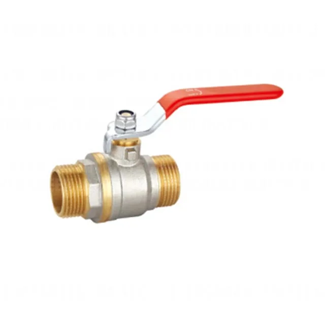 Long level handle heavy duty male brass ball valve