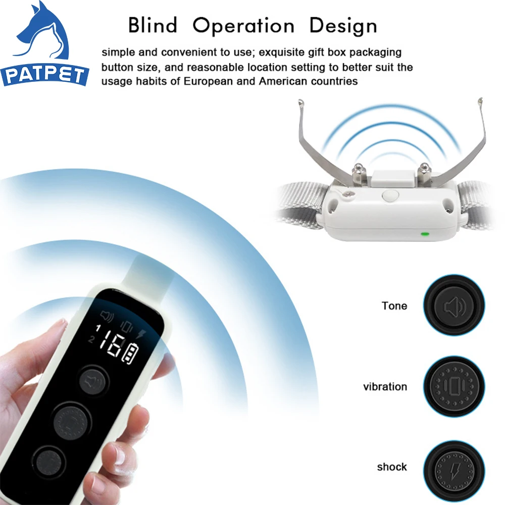 Wholesale Rechargeable Pet Training Tools Anti-bark Dog Collar No Harm Dog Training Collar