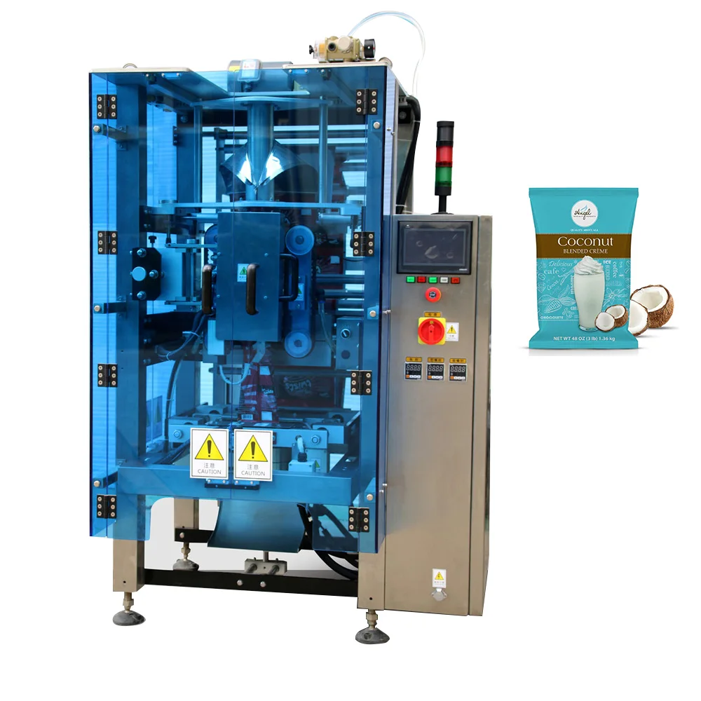 Cerelac Milk Kava Washing Powder Three Four Side Sealing Weighing Packing Machine For Pillow Bag