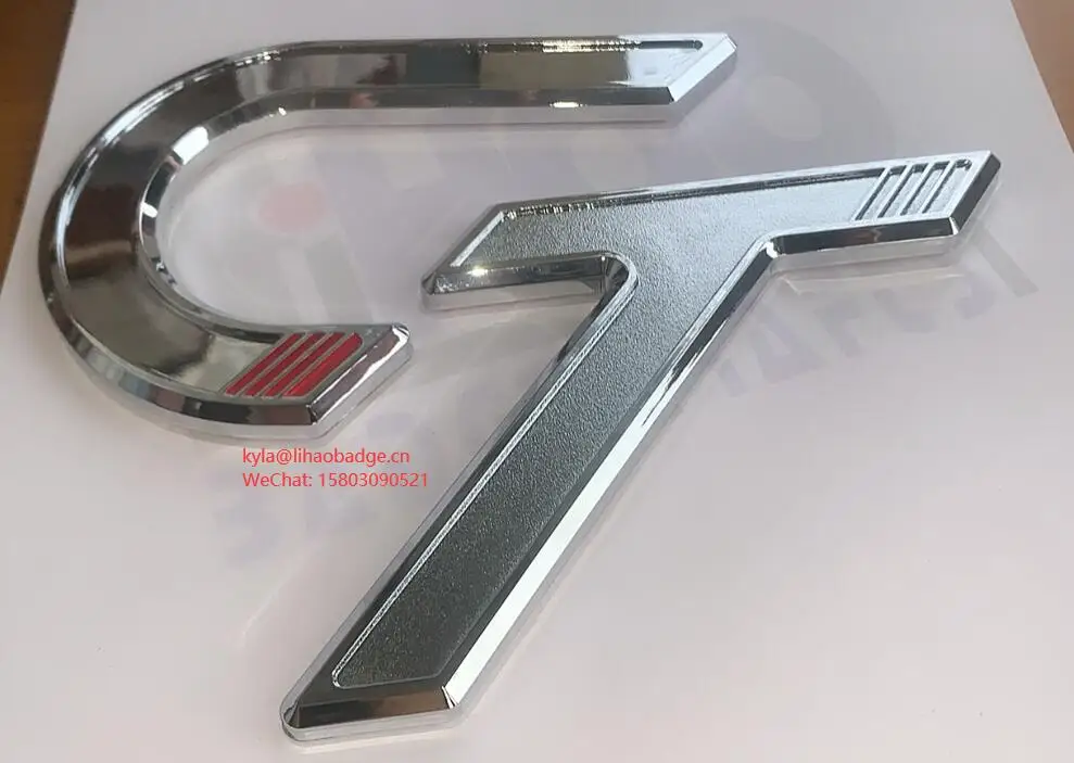 Custom quality ABS chrome car emblem trailer  plate car body sticker