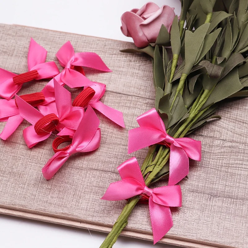 low cost rose Ribbon Bow Baby Girl Hair Accessory ribbon bow baby clothing accessories ribbon bow