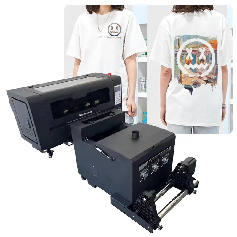 Automatic Inkjet Printers For 2 Heads XP600 PET Film Direct Digit DGT Sublimation DTG A3 T Shirt Printer