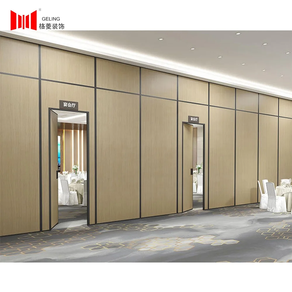 Customizable Ballroom Partition with Sliding Door 65mm Aluminum Frame Partition with Sliding Door