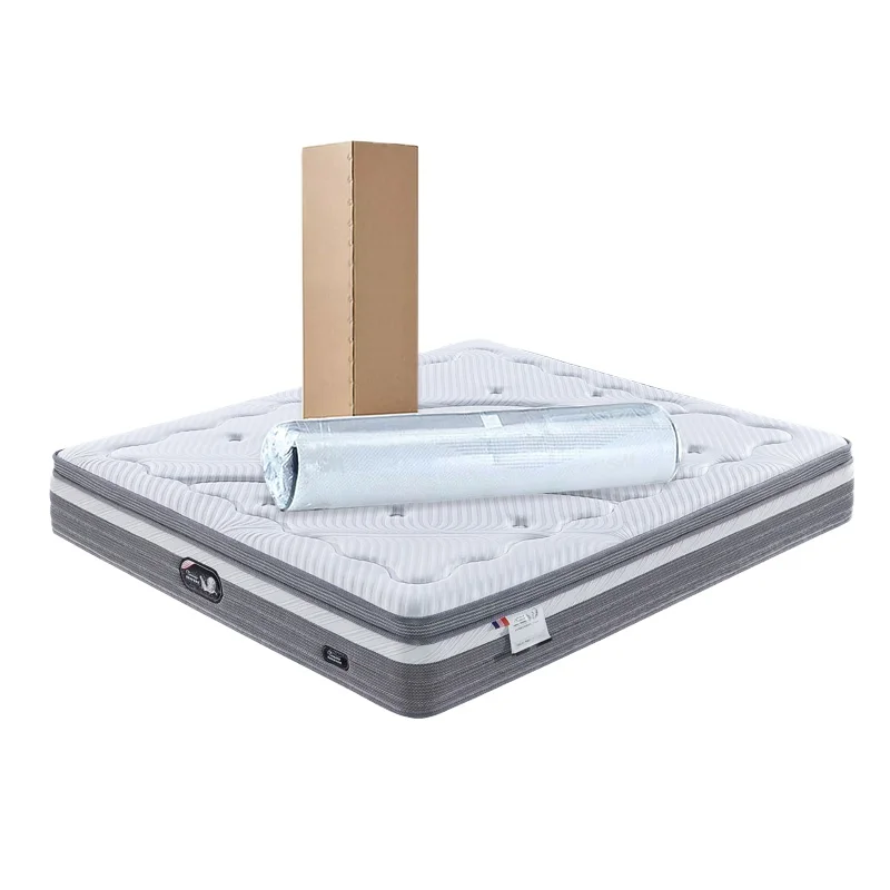 Euro Queen King Size Compress Pocket Spring Memory Foam Bed Latex Cotton Latex cotton Tencel Fabric Mattresses