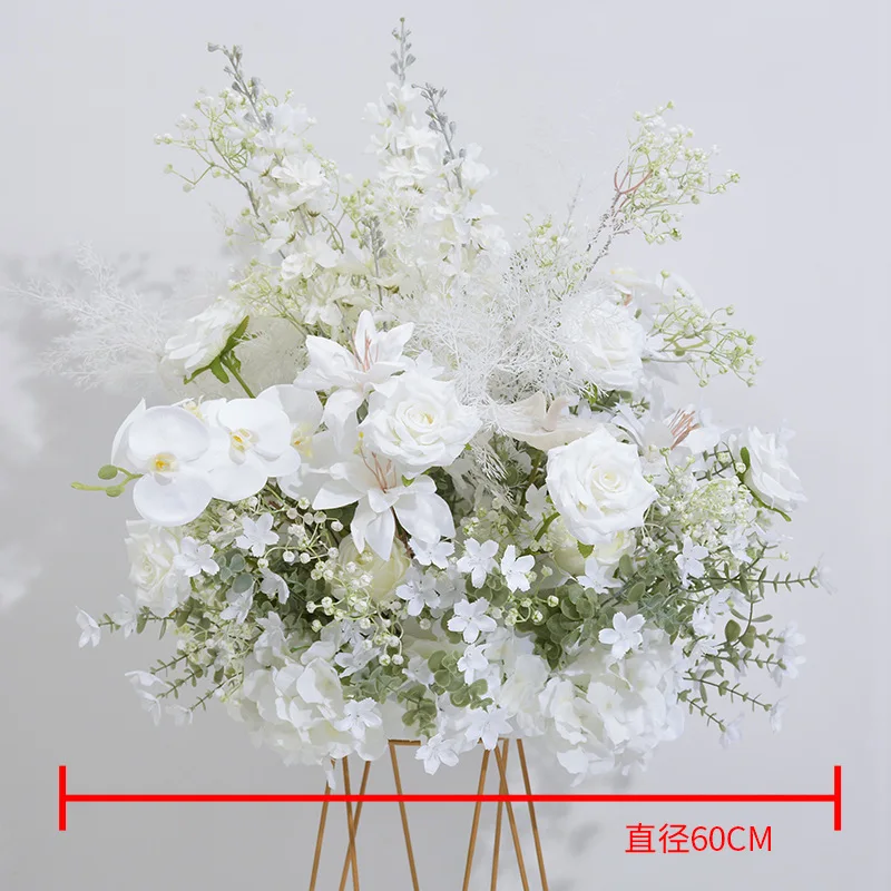 Factory Customized white flower rows Wedding Backdrop Decorative Hydrangea Props Artificial Flower Rows Floral Arches Decoration