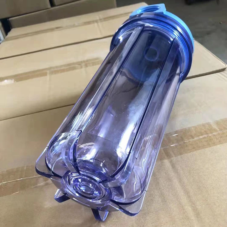 Clear 10 Inches Portable Water Filter Bottle For Outdoor Camping Hiking