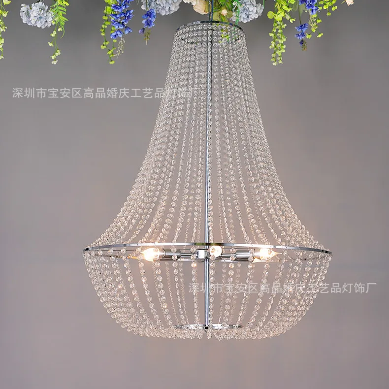 Classic Crytal Chandelier for Wedding Boda Ceiling Centerpiece Lamp Pendants Hanging Lights