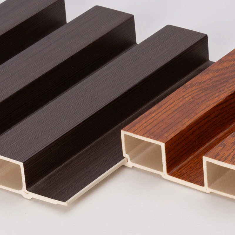 Shandong Linyi Aveeno Moistureproof Wooden Grain Screws Fixed Installation WPC Solid Wall Panel For Partition