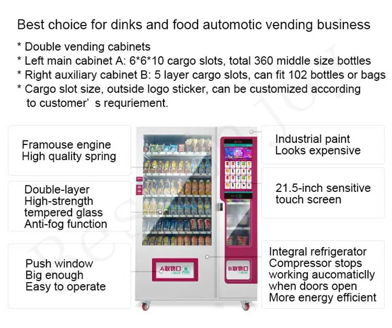 Fresh Flower Combo Pharmacy Vending-Machine-For-False-Lashes Large cafe Coffee Nes Conveyor Frozen Vending Machine Drink Bottles