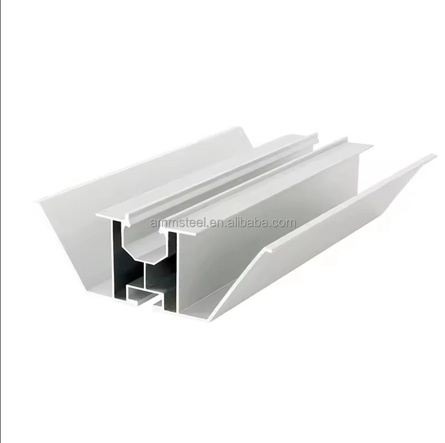 Steel H-Shaped Guide Rail Aluminum Profile Photovoltaic Panel Bracket Roof Installation Ground Solar Frame Alloy H-Frame Guide