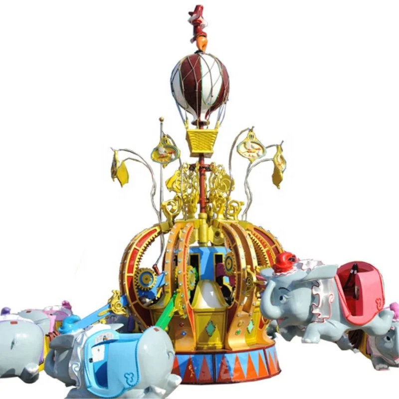 Outdoor Children Game Machine Carnival Rides Amusement Flying Elephant