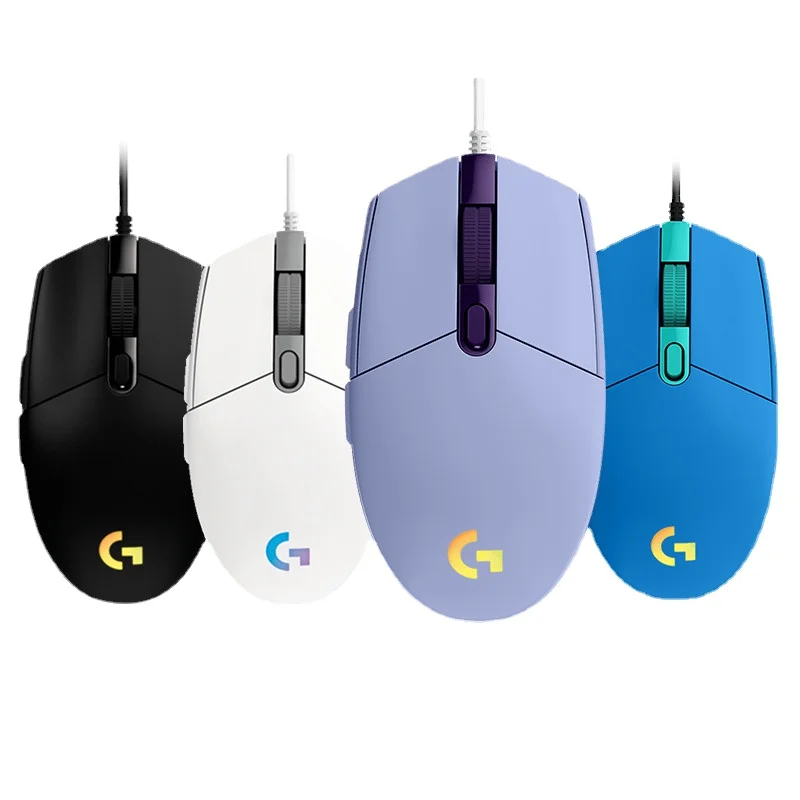 Original Logitech G102 LIGHTSYNC 8000 DPI 6 Buttons RGB Backlight USB Wired Optical Gaming Mouse