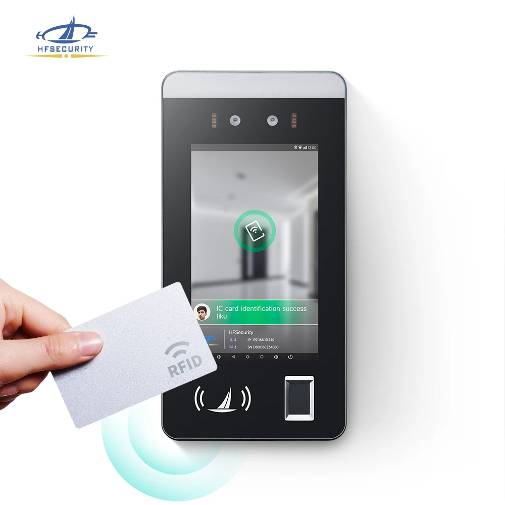 Free Cloud API Biometric FR07  7inch Face Fingerprint Card Free Time Attendance Access Control Terminal for School