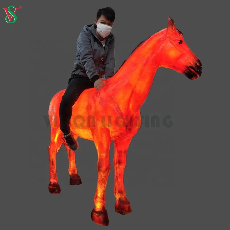  Стекловолокно 3D лошадь мотив свет для ландшафта