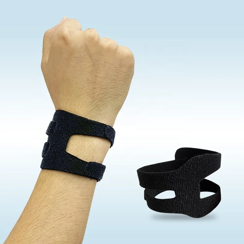 Универсальная черная дышащая унисекс поддержка запястья TFCC фитнес тренажерный зал ремни с петлей