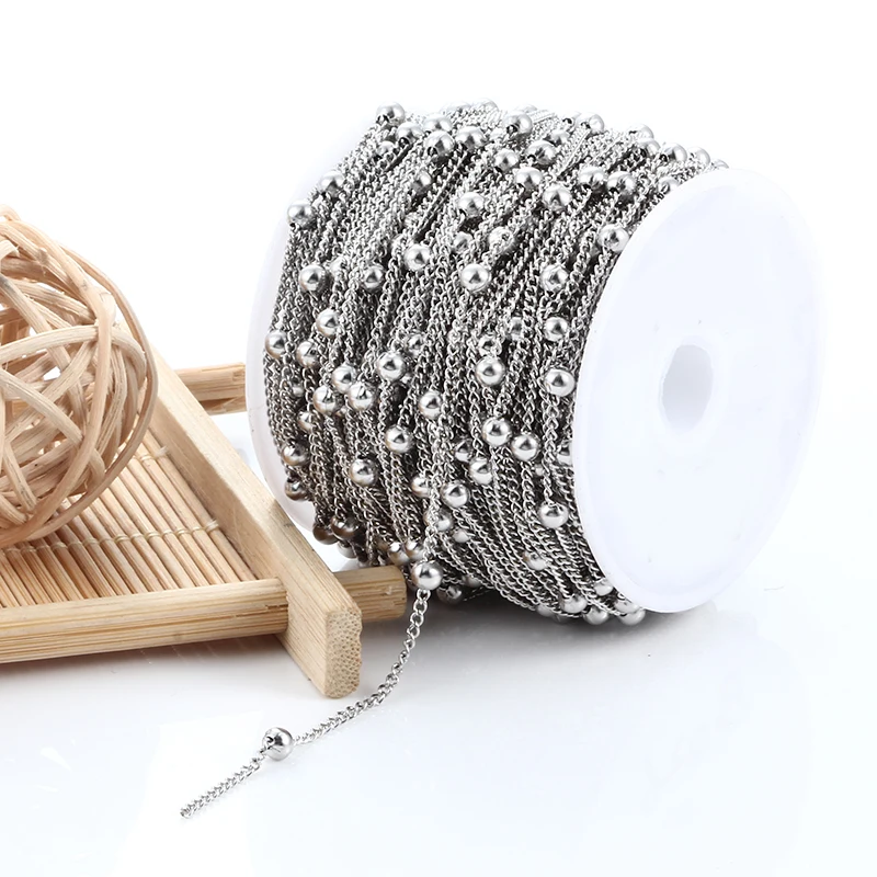 New Arrivals Bead Chain For Wholesale Women Men Special Design Low MOQ Chains Links For Necklace Bracelet DIY  Jewelry Making