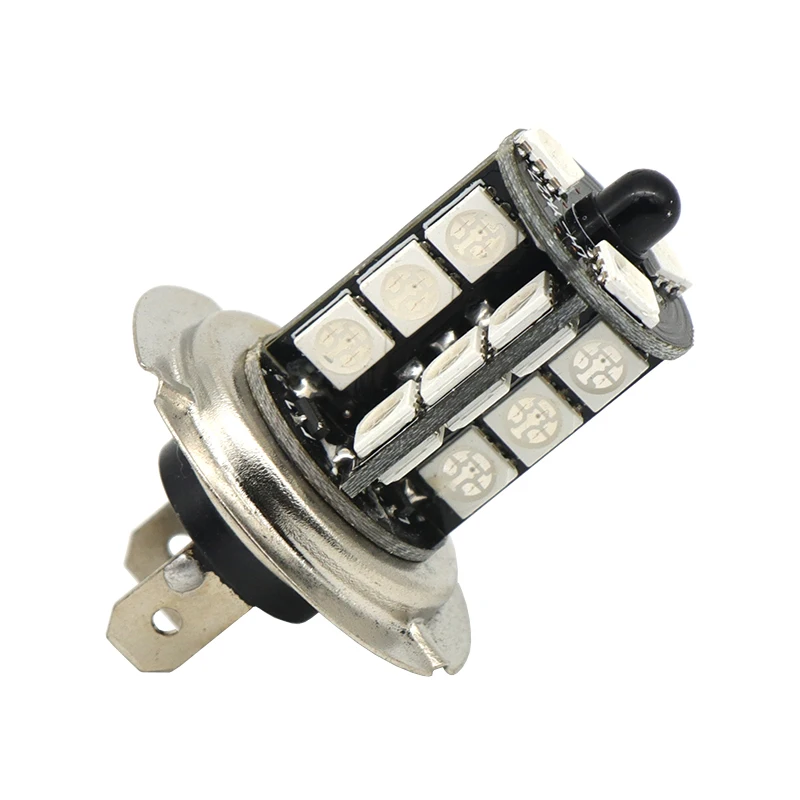  H1 H3 H4 9005 9006 H11 H7 RGB светодиодная Автомобильная фара 5050 LED 27SMD стробоскоп противотуманная лампа с дистанционным